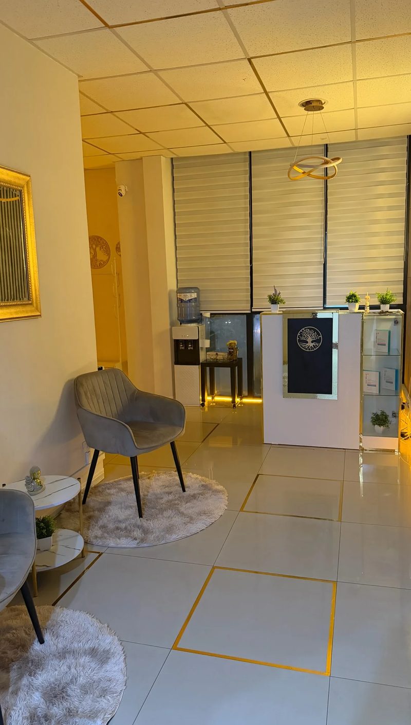 Zona de recepción y espera de Pure Spa